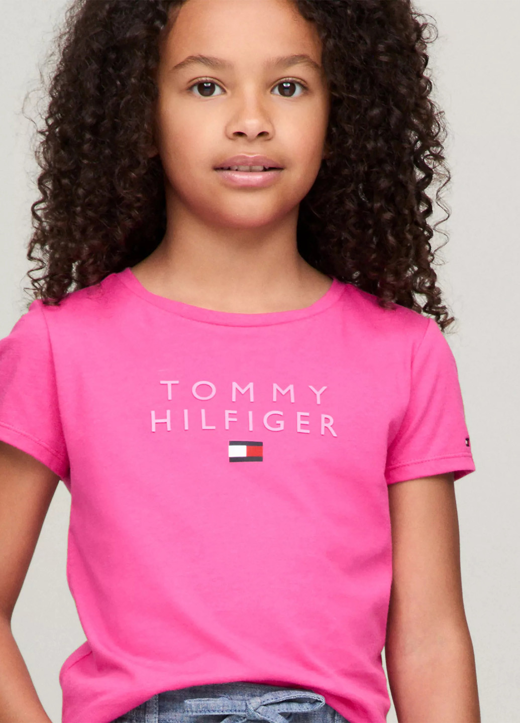 Розовая летняя футболка Tommy Hilfiger
