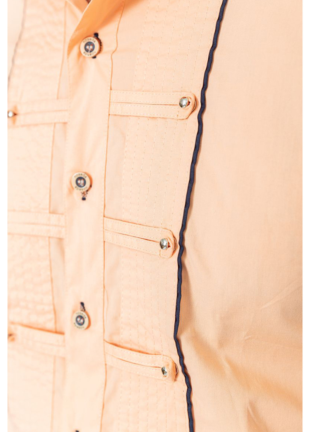 Персиковая кэжуал рубашка однотонная Ager