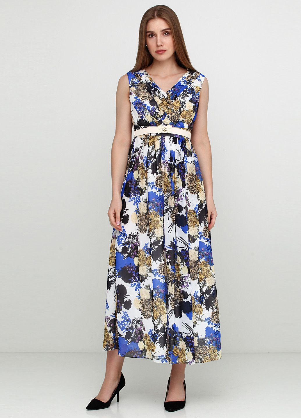 Синя кежуал сукня, сукня Vero Moda з квітковим принтом