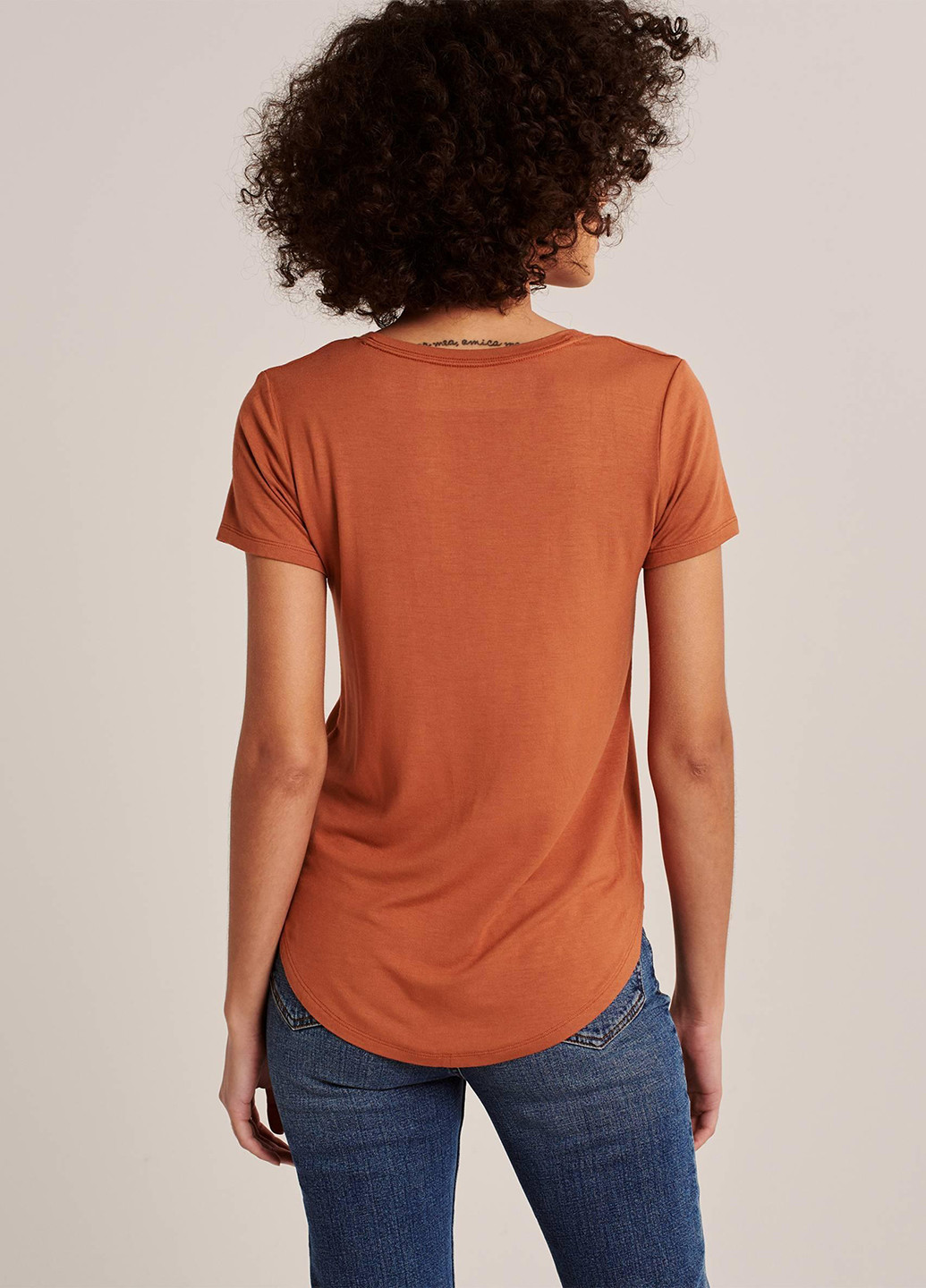 Оранжевая летняя футболка Abercrombie & Fitch