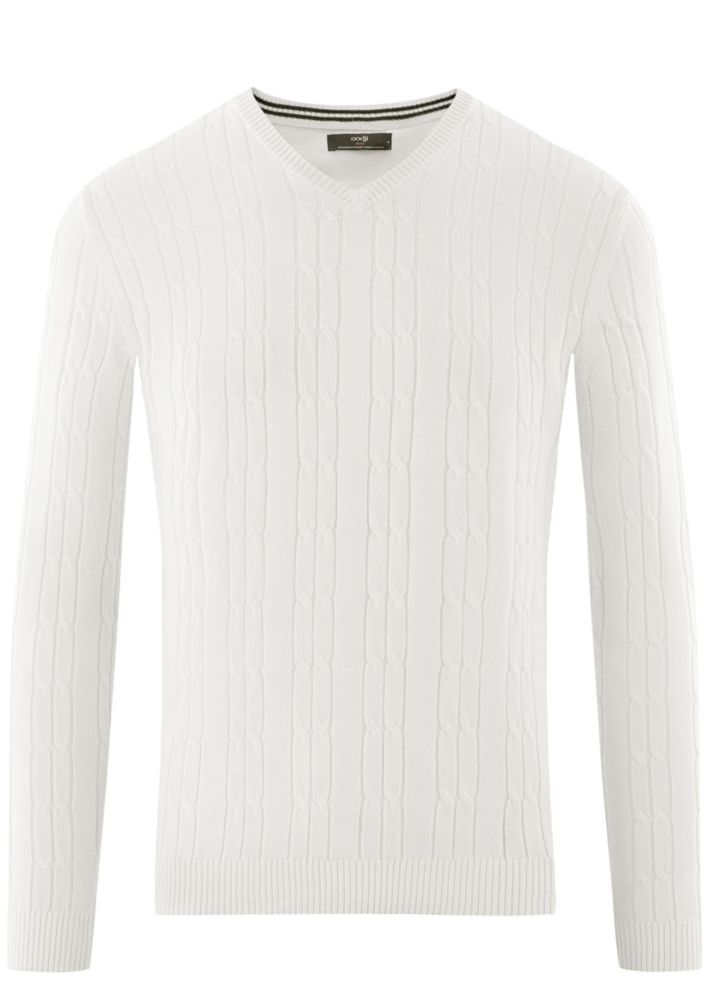 Белый демисезонный пуловер пуловер Oodji