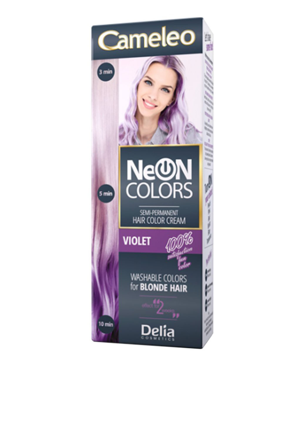 Краска для волос Cameleo Neon Colors Cream Violet, 60 мл Delia Cosmetics (74344928)
