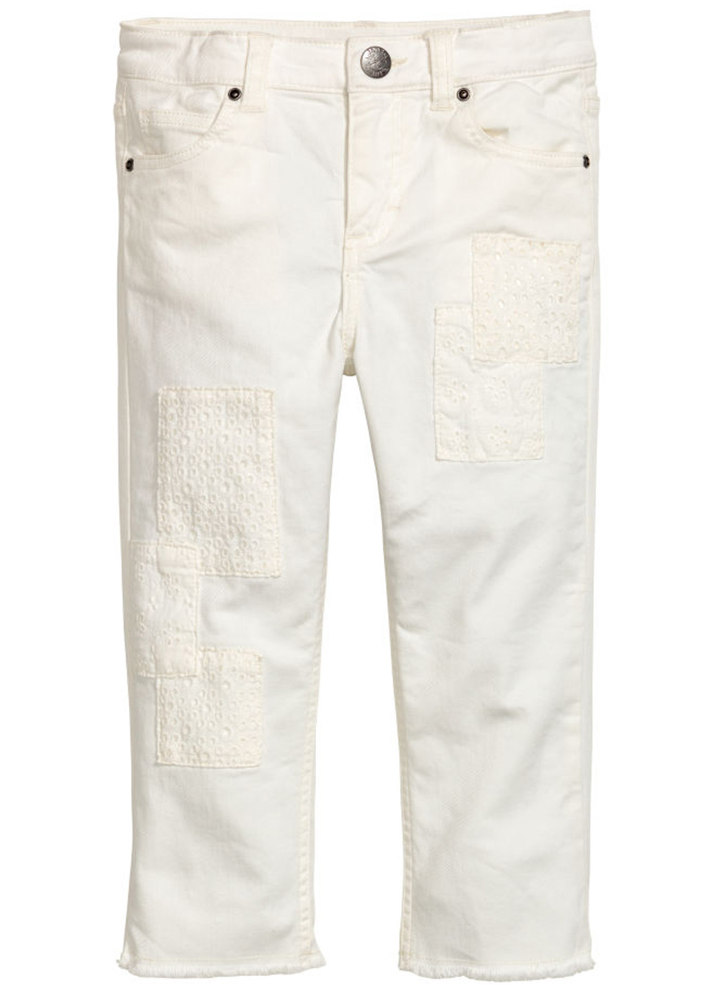 Молочные демисезонные прямые джинсы H&M