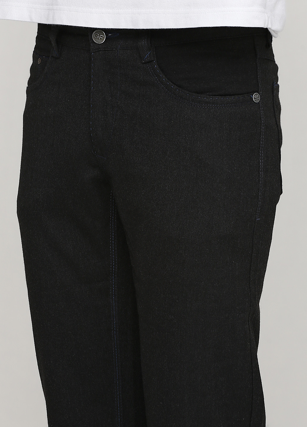 Темно-серые кэжуал демисезонные прямые брюки GF Ferre