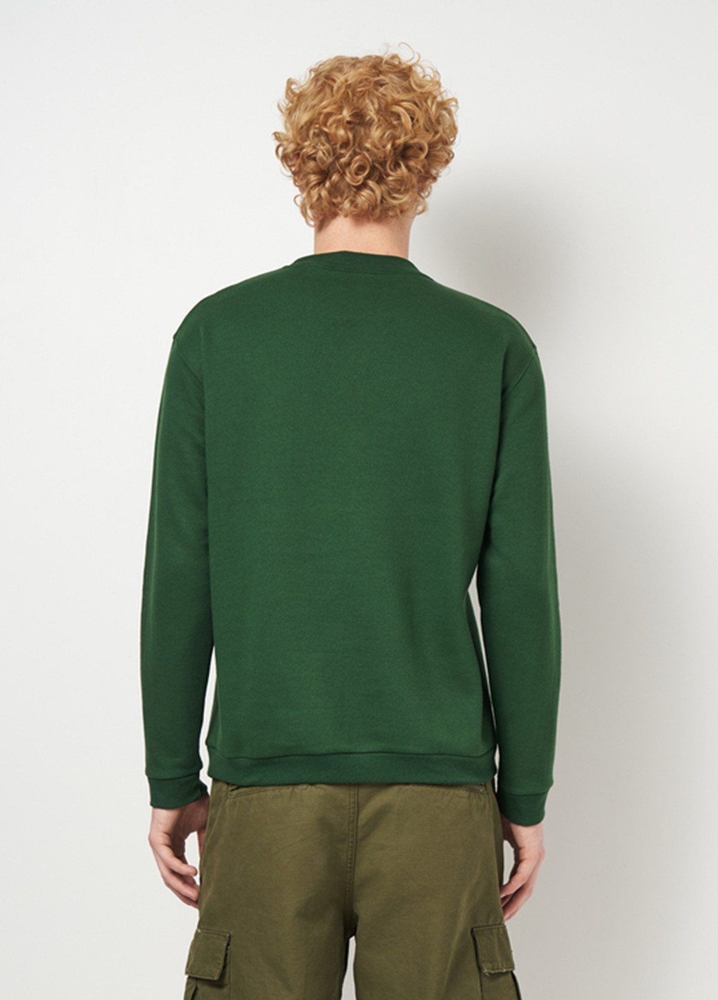 Темно-зеленый свитшот Sol's однотонный без декора (304674841)