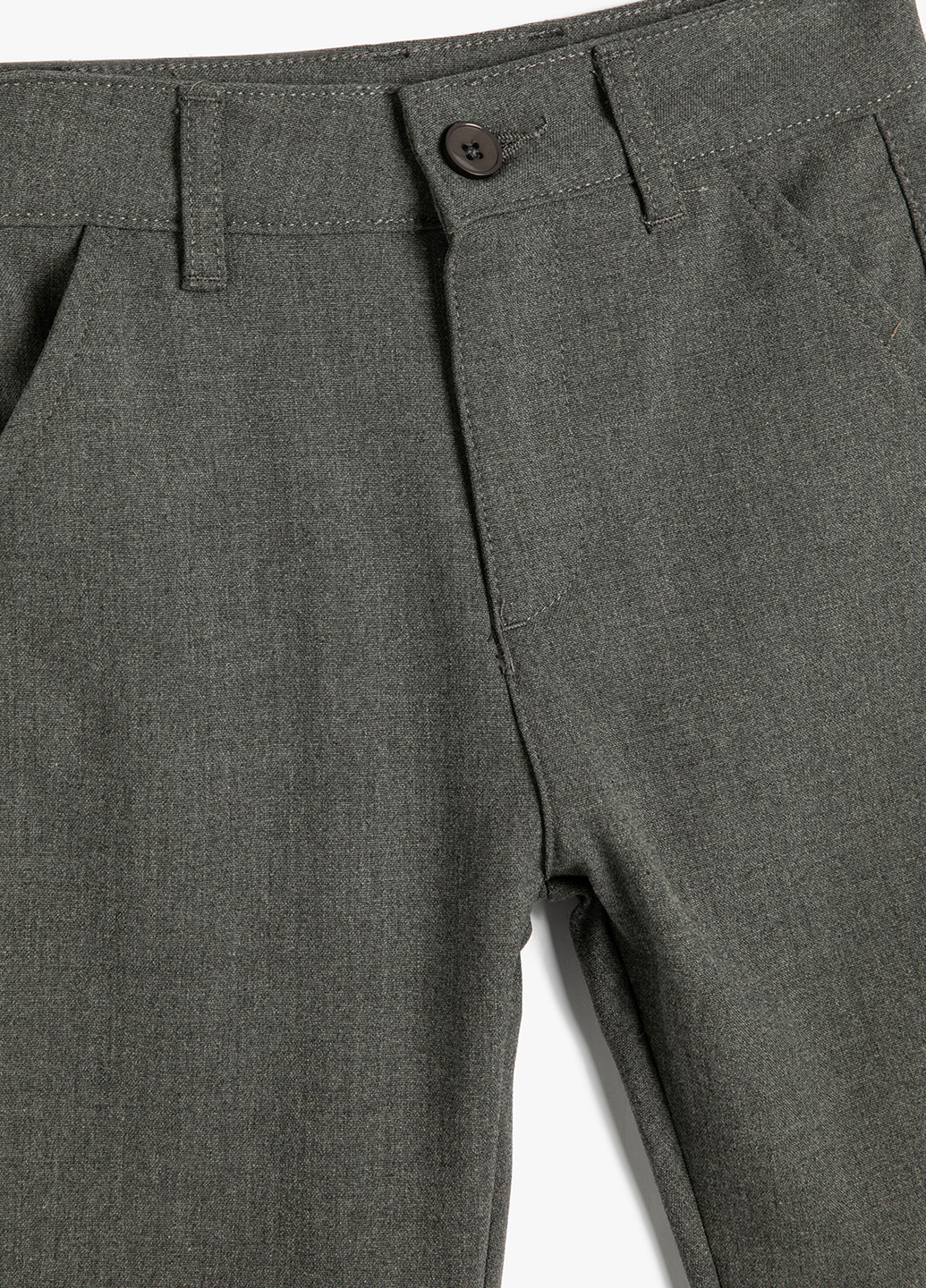 Серые кэжуал демисезонные брюки зауженные KOTON