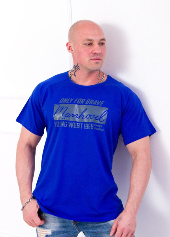 Синя футболка-реглан чоловіча 56 електрик носи своє (-001-33-v10) Носи своє 8011