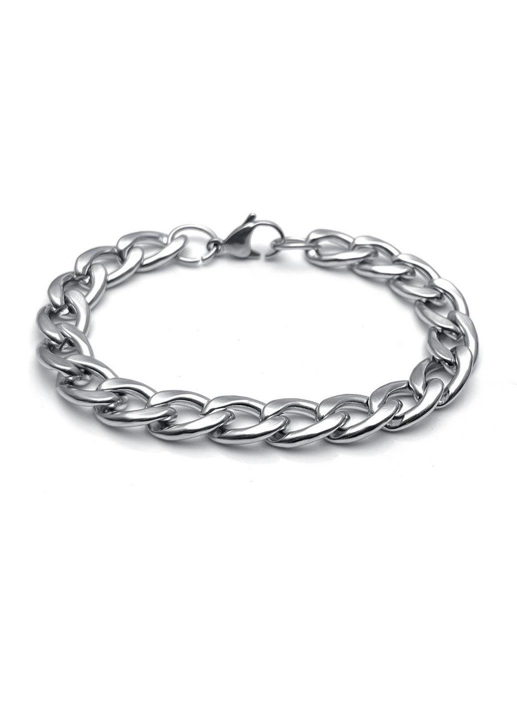 Титановий сріблястий браслет панцирного плетіння 21 No Brand (254478383)