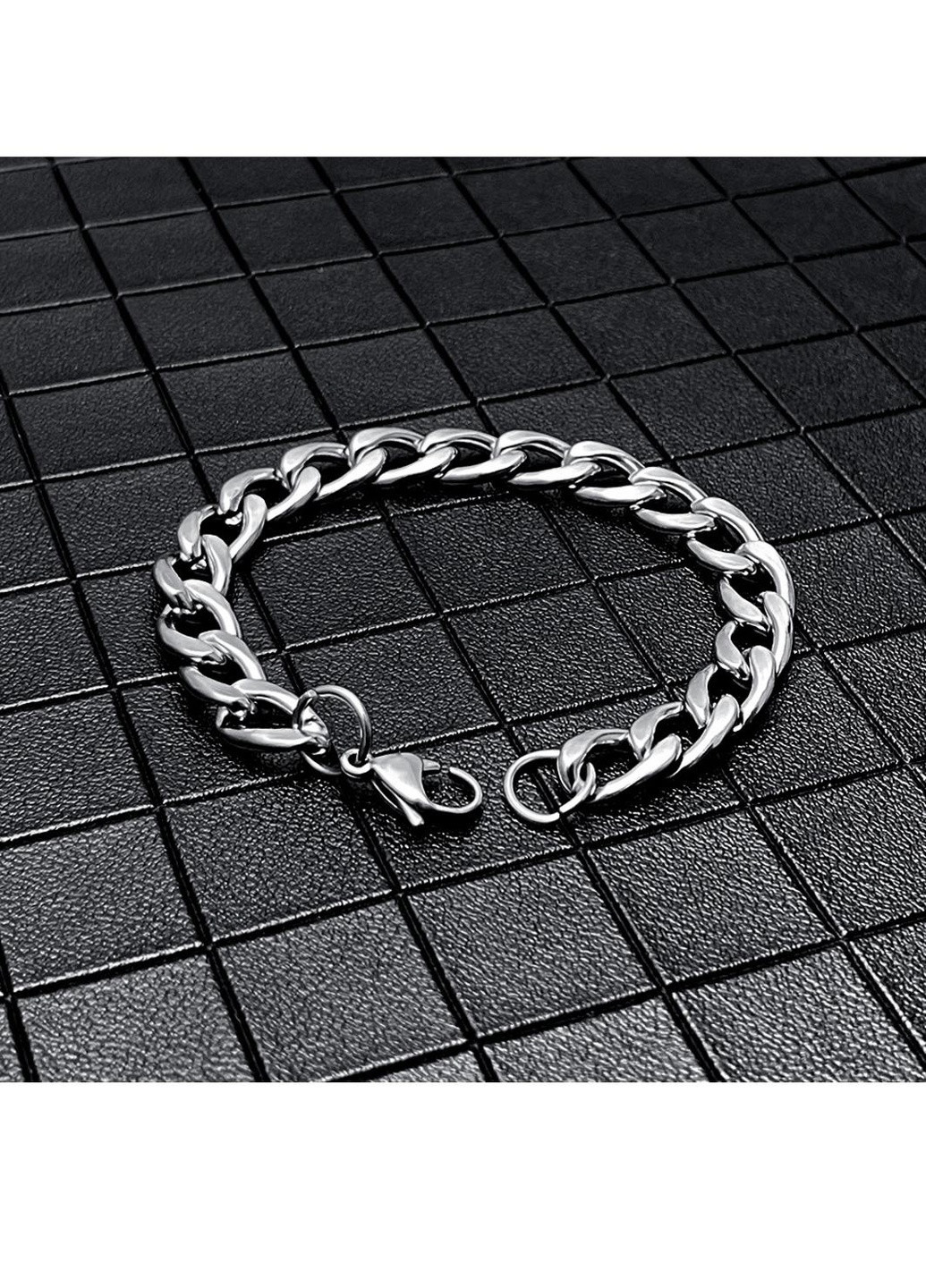 Титановый серебристый браслет панцирного плетения 21 No Brand (254478383)