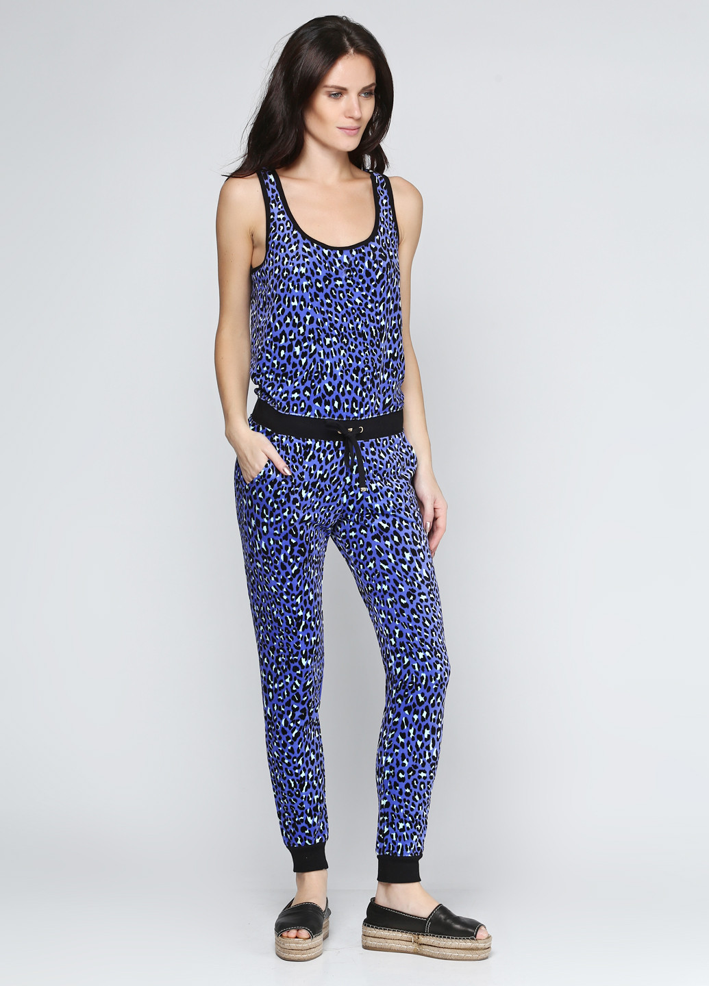 Комбінезон Juicy Couture комбінезон-брюки анімалістичні синій кежуал
