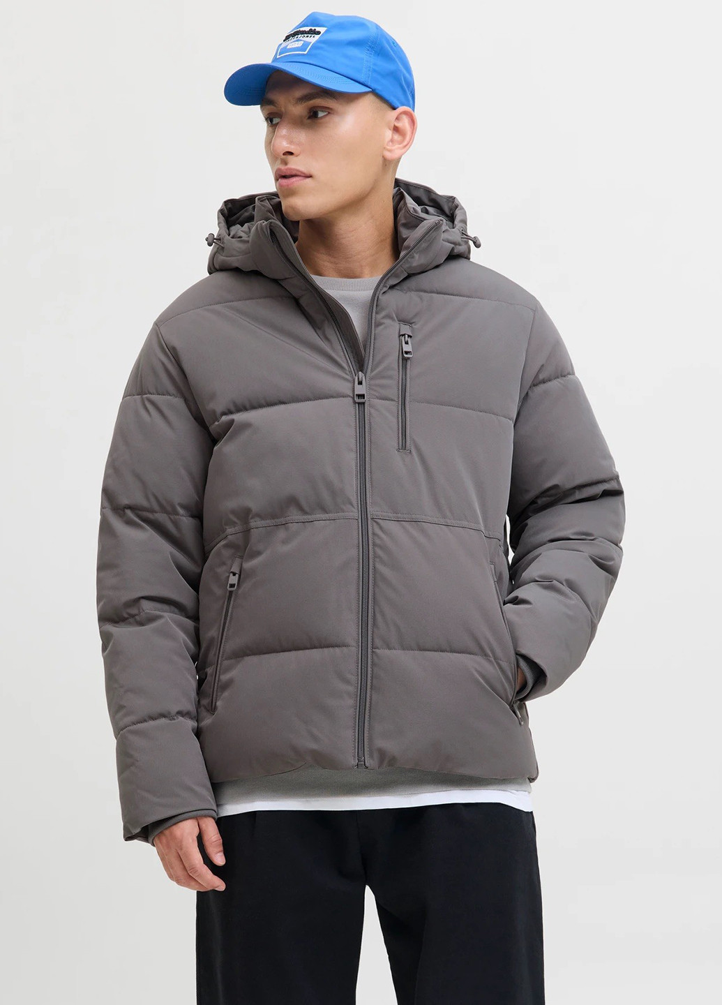 Сіра демісезонна куртка Jack & Jones