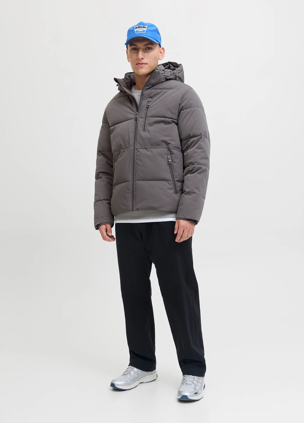 Сіра демісезонна куртка Jack & Jones