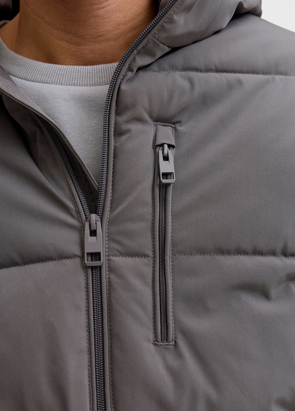 Сіра демісезонна куртка Jack & Jones