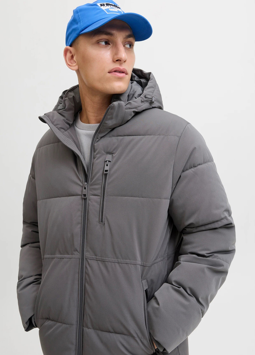 Сіра демісезонна куртка Jack & Jones