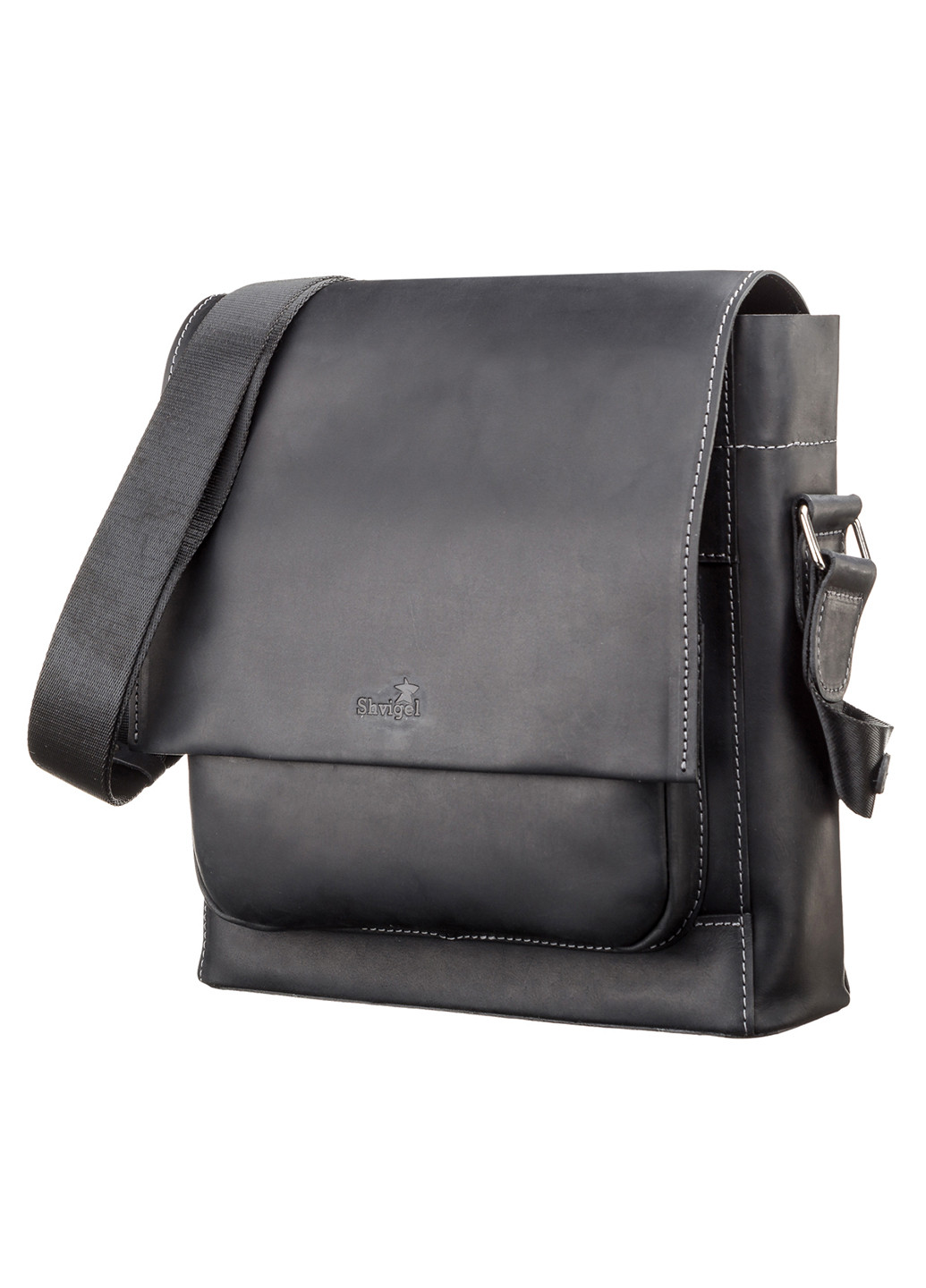 Чоловіча шкіряна сумка 28х30х8 см Shvigel (252130393)