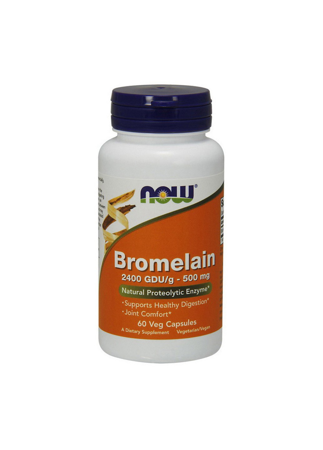Бромелайн Bromelain 500 mg (60 капс) нау фудс Now Foods (255410308)