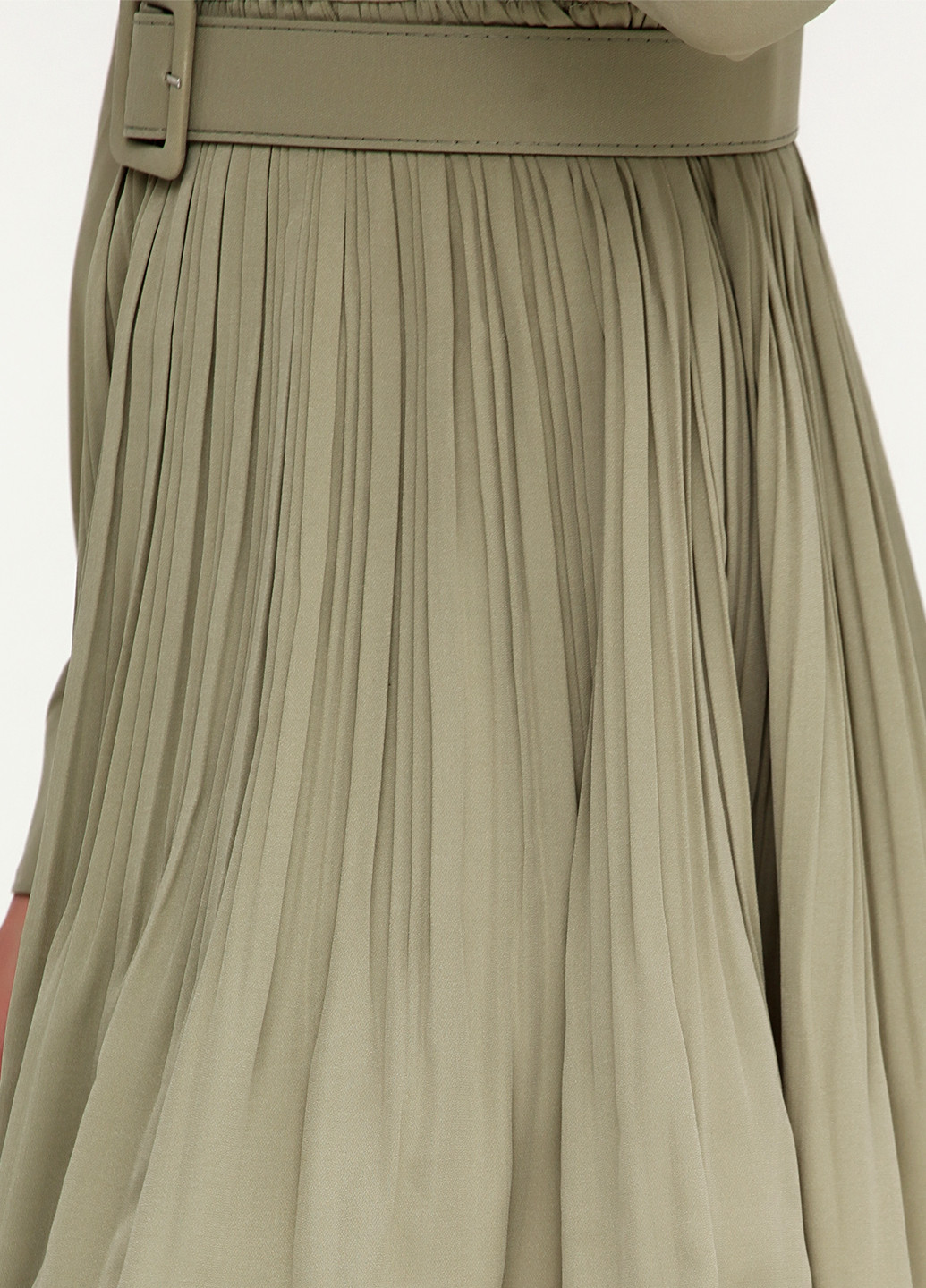 Оливковое кэжуал платье Unigirl однотонное
