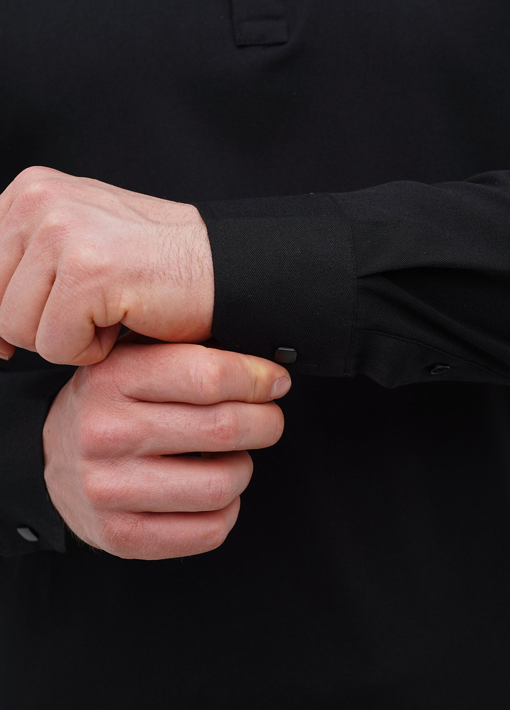 Черная кэжуал, классическая рубашка однотонная Trend Collection