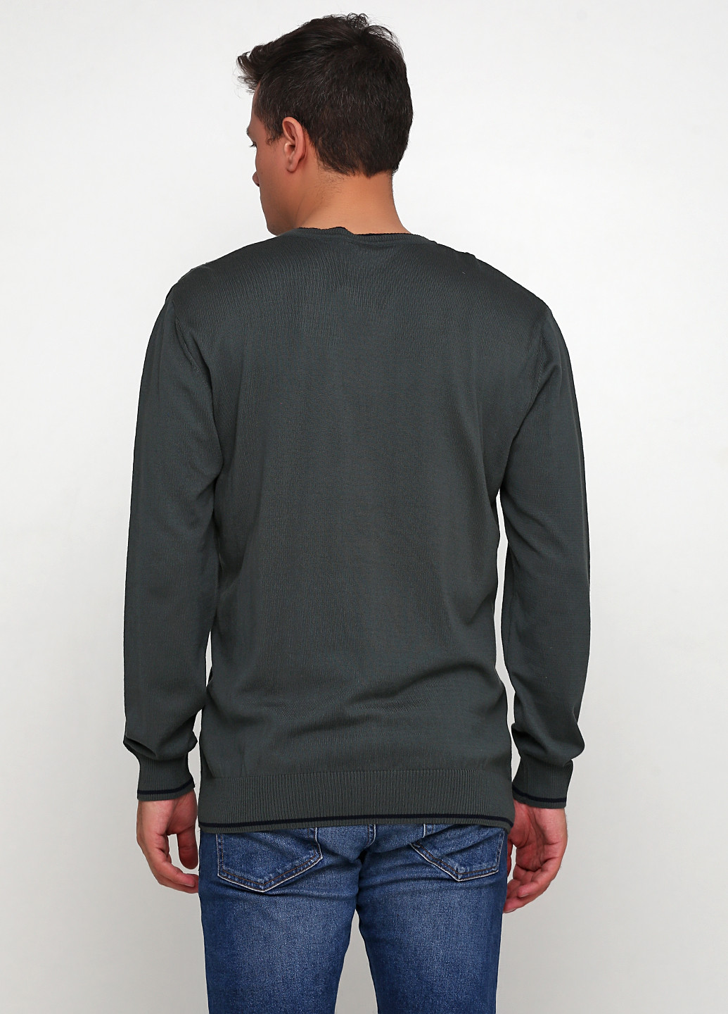 Оливковый (хаки) зимний пуловер пуловер Vip Stones