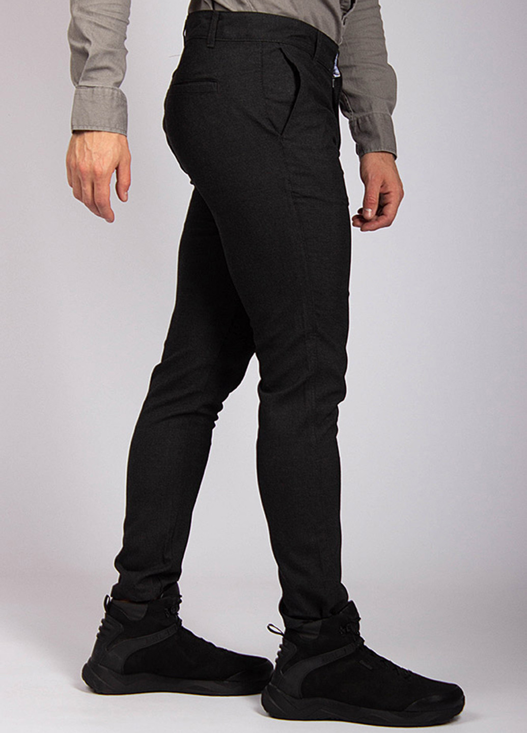 Темно-серые кэжуал демисезонные зауженные брюки Zoom