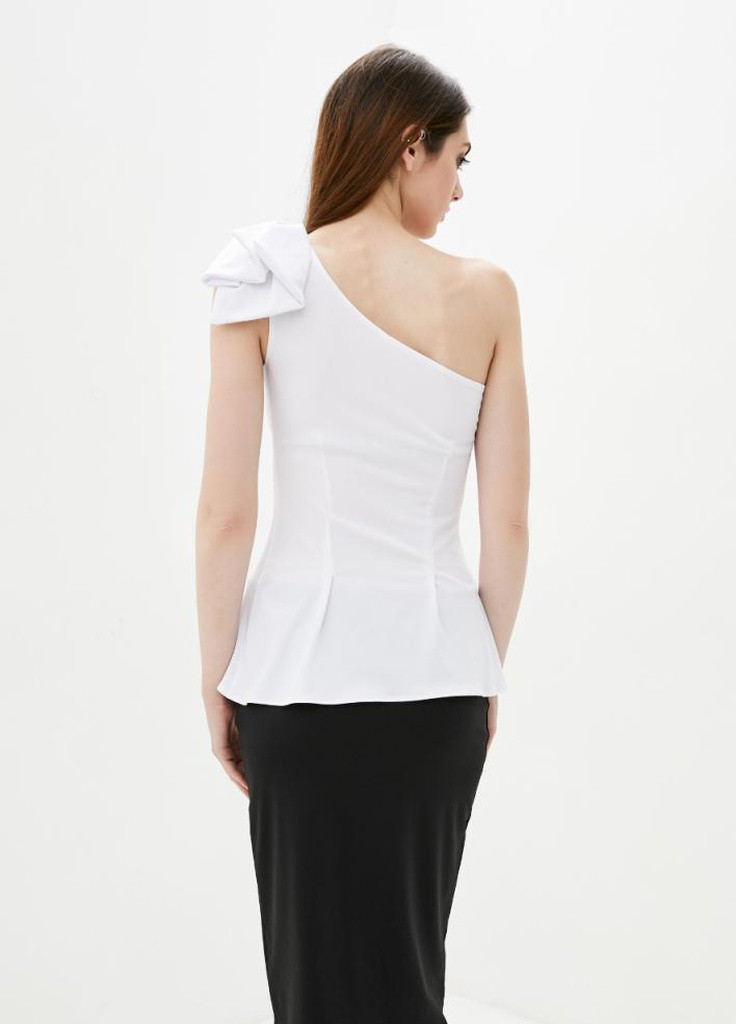 Біла демісезонна жіноча блузка з бантиком jain Podium