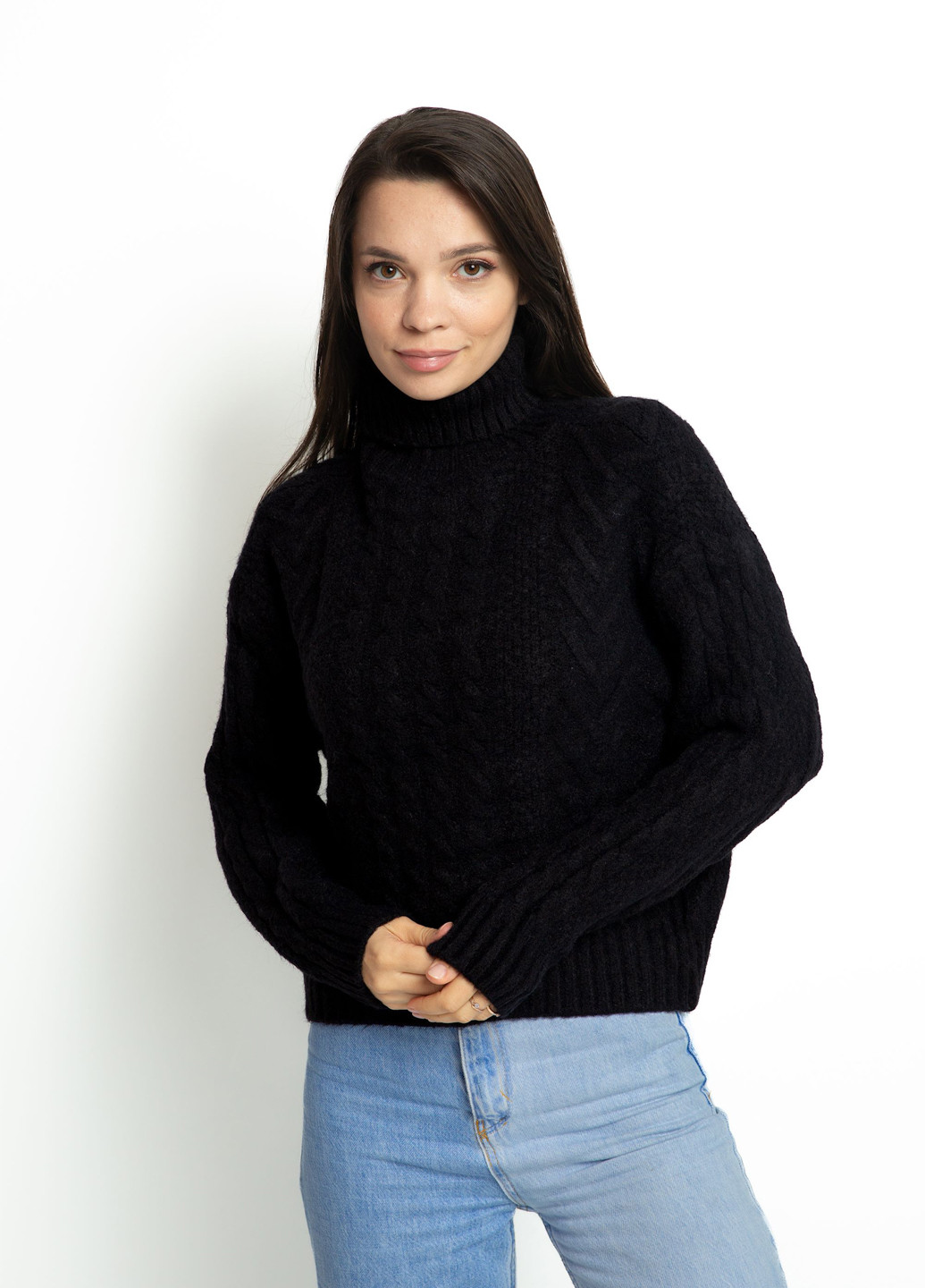 Чорний демісезонний светр Time of Style
