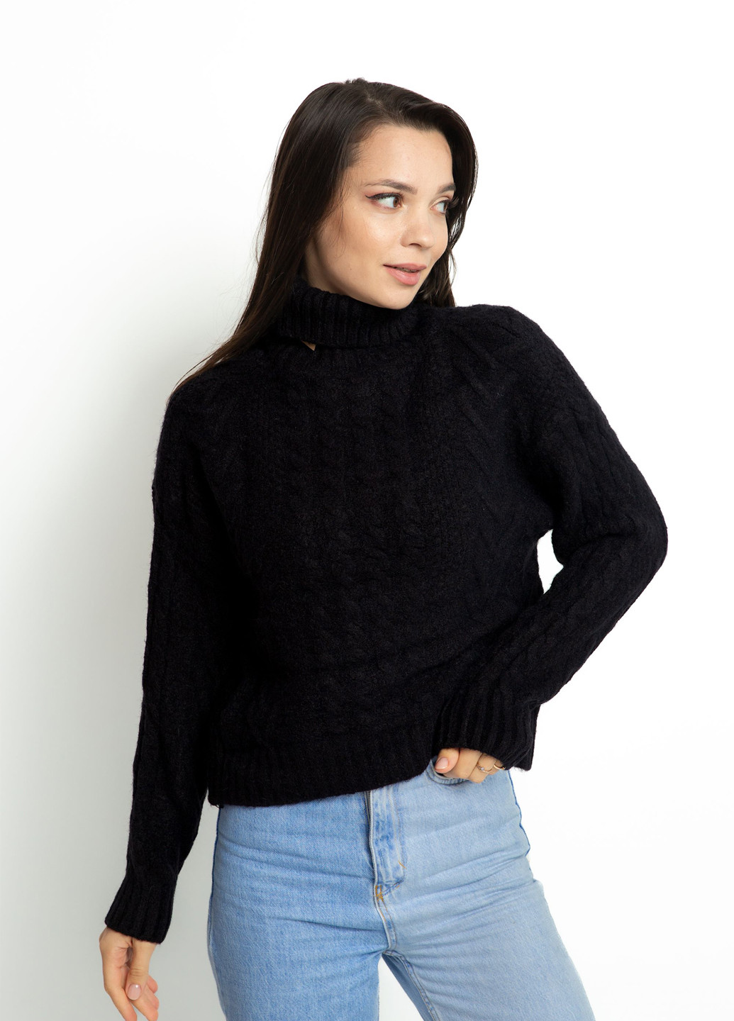 Чорний демісезонний светр Time of Style