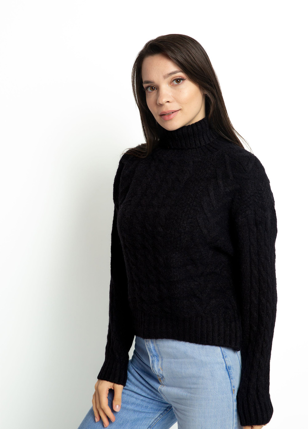 Чорний демісезонний светр Time of Style