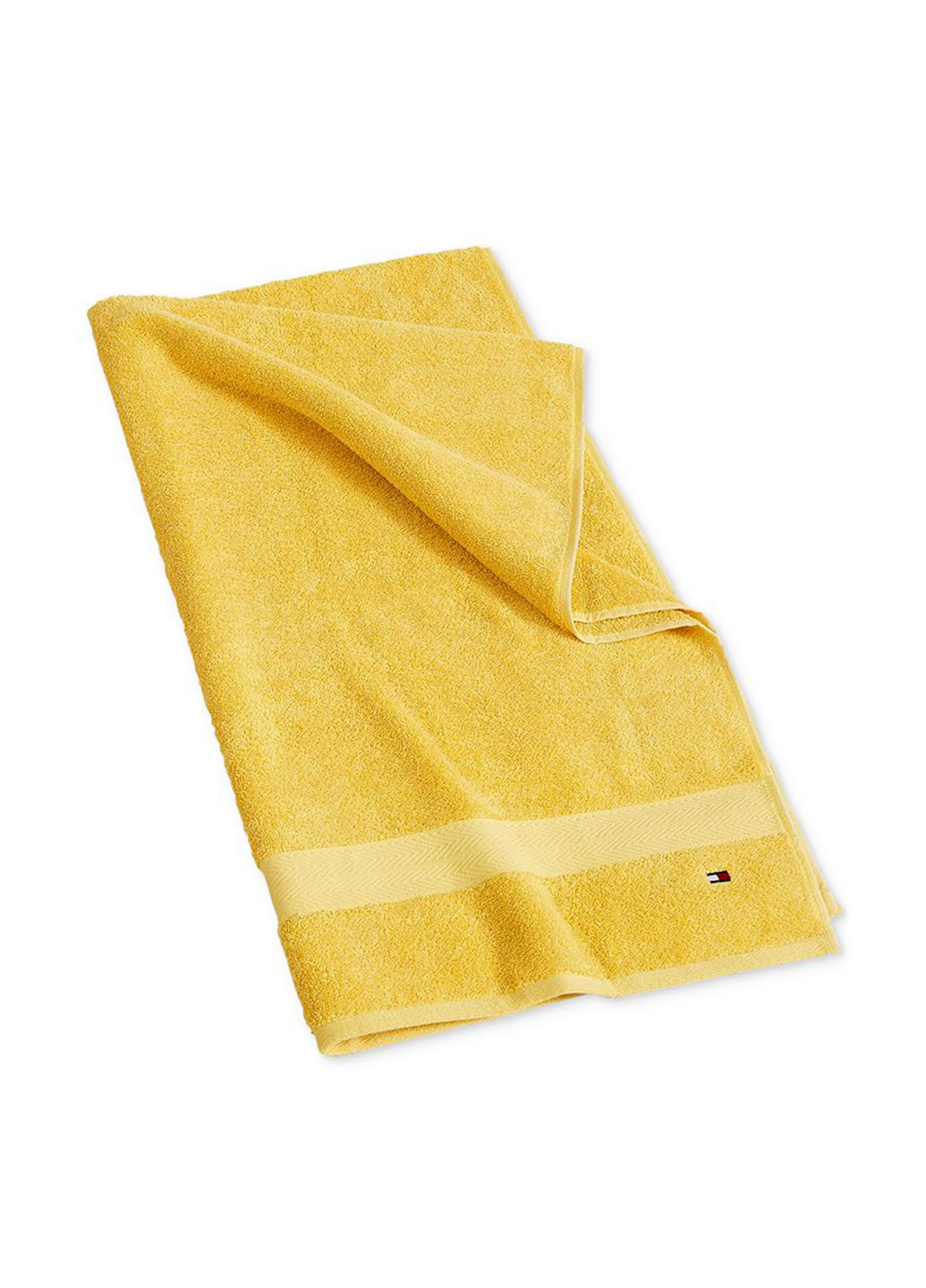Tommy Hilfiger полотенце, 76х138 см однотонный желтый производство - Индия