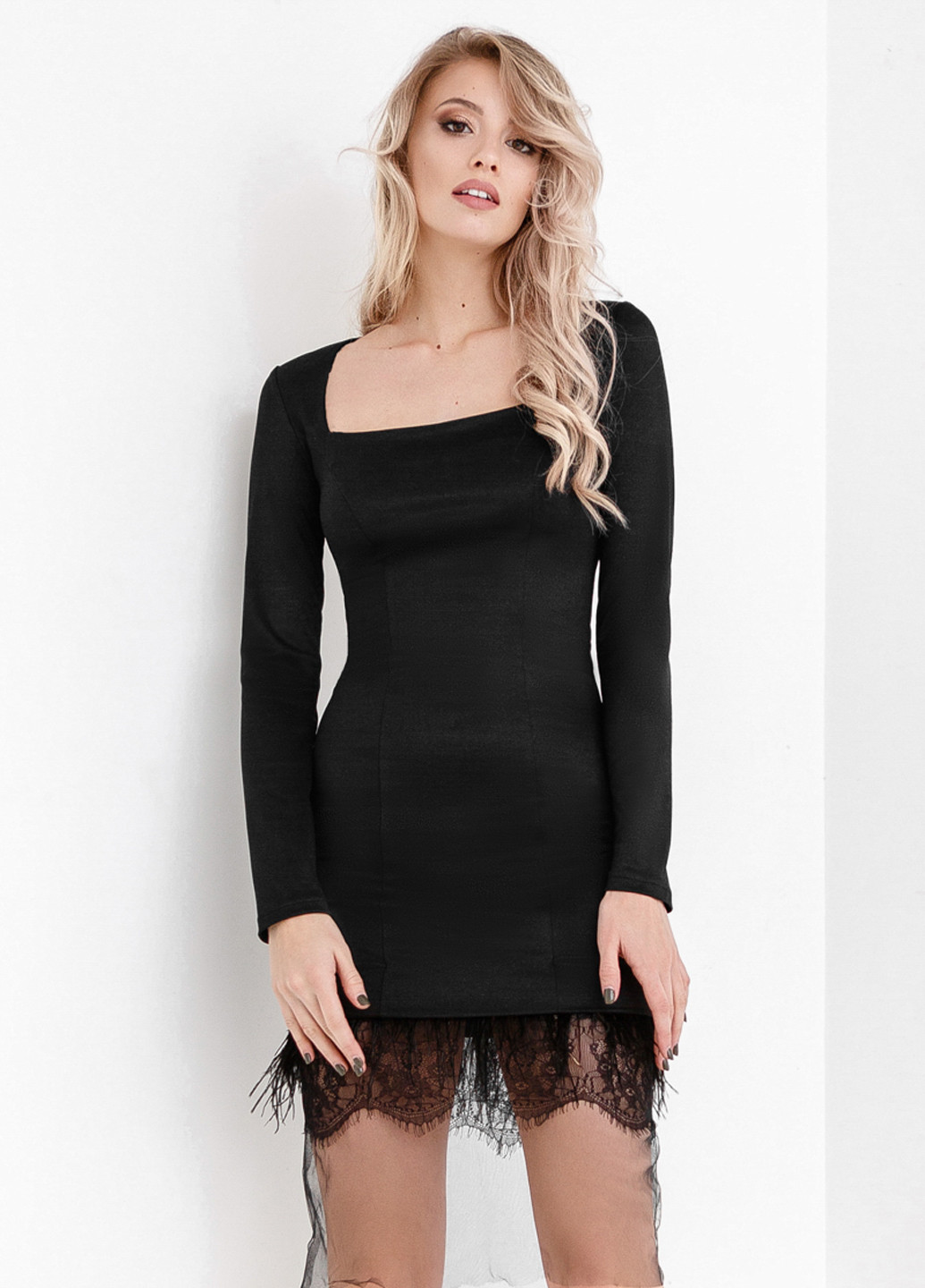Чорна коктейльна сукня, сукня Gepur