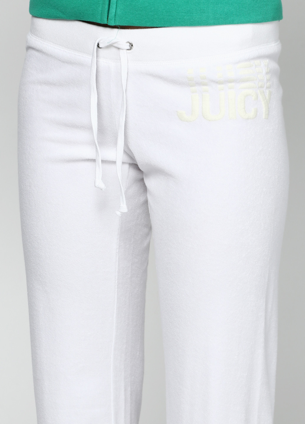 Белые спортивные демисезонные клеш брюки Juicy Couture