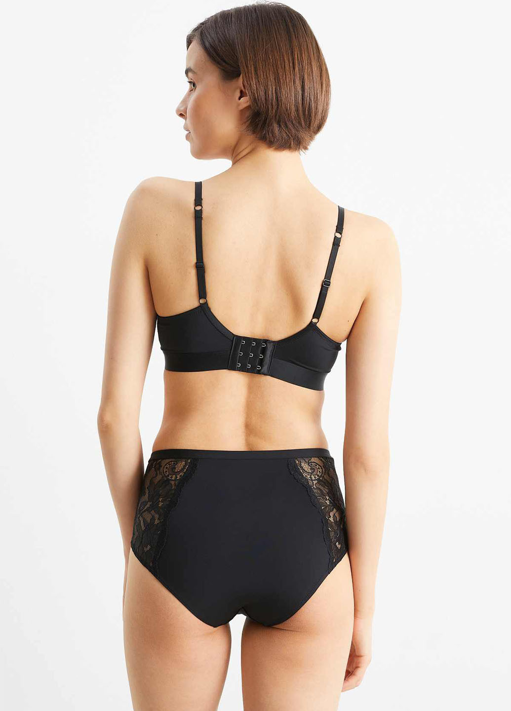 Чорний тріенджел бюстгальтер C&A без кісточок поліамід