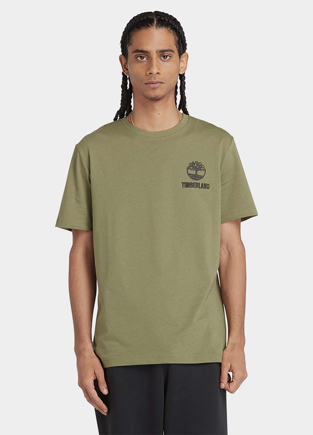 Хаки (оливковая) футболка Timberland