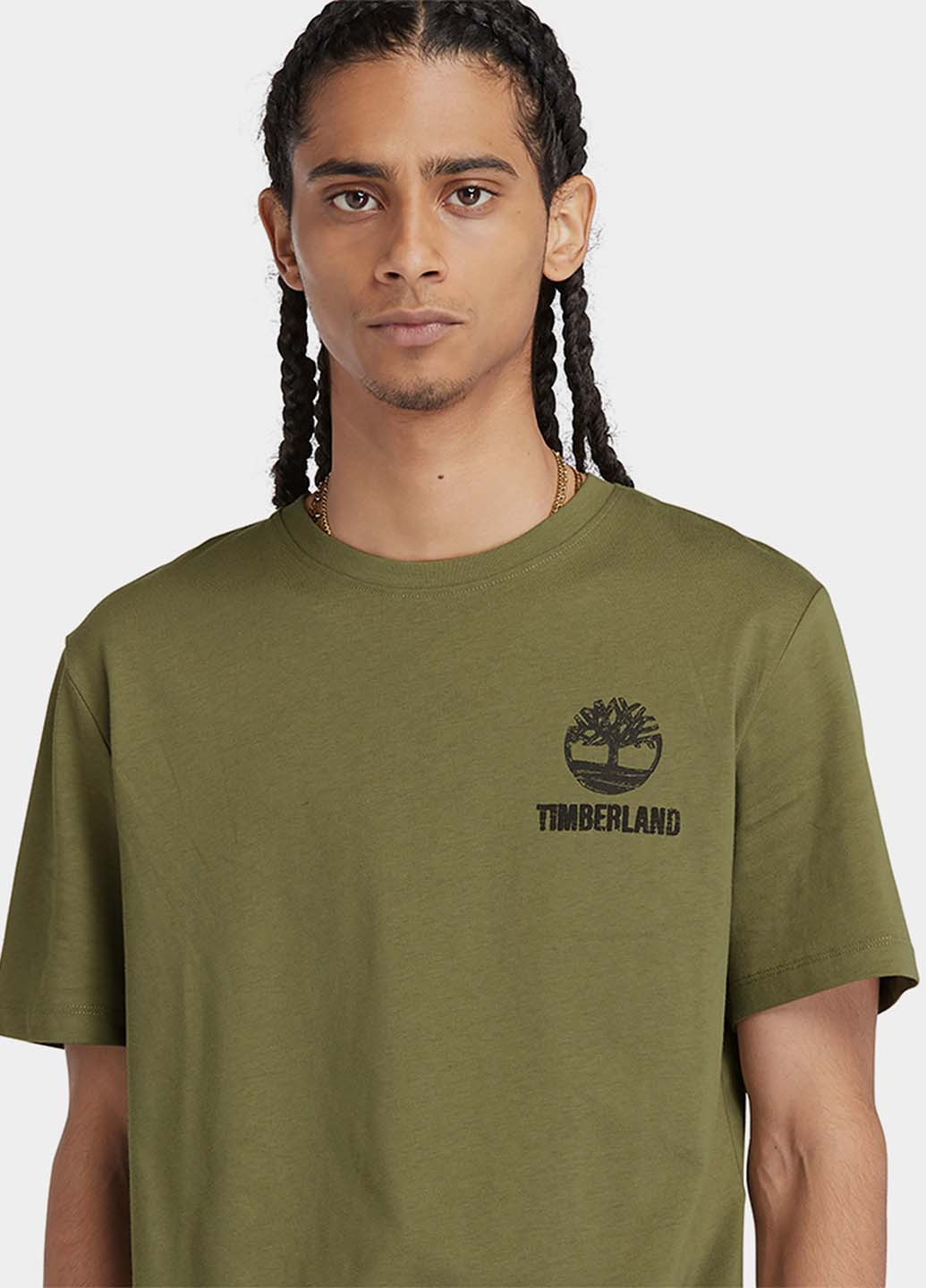 Хаки (оливковая) футболка Timberland