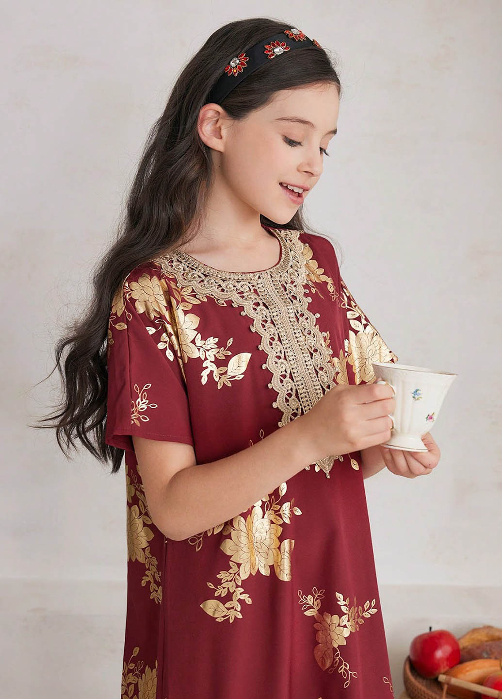 Тёмно-красное платье SHEIN (322908857)