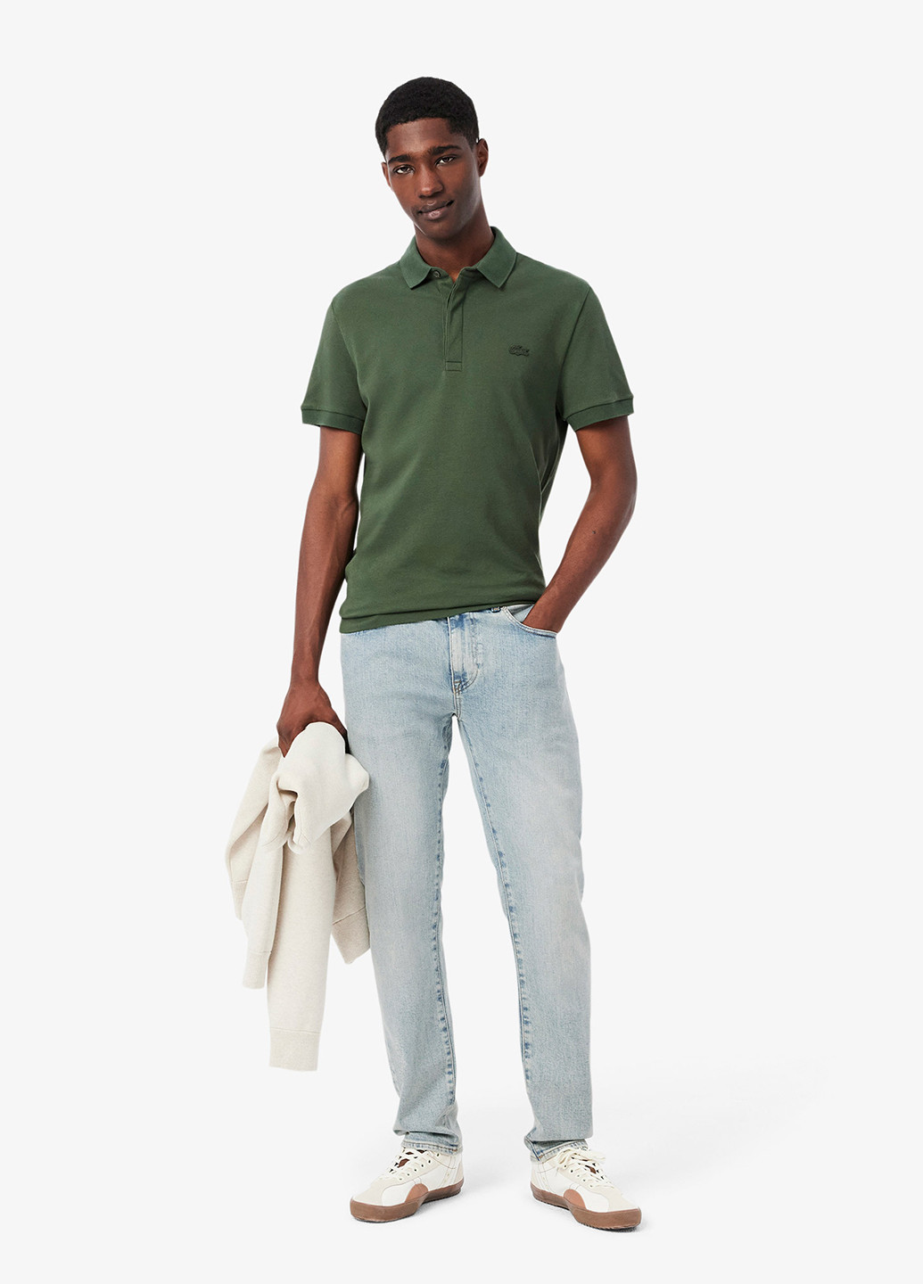 Голубые демисезонные джинсы Lacoste