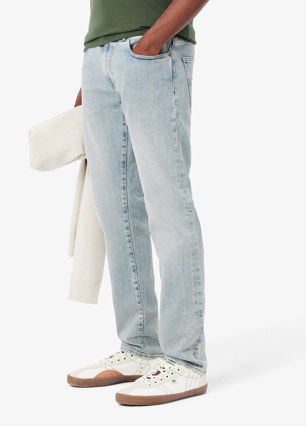 Голубые демисезонные джинсы Lacoste