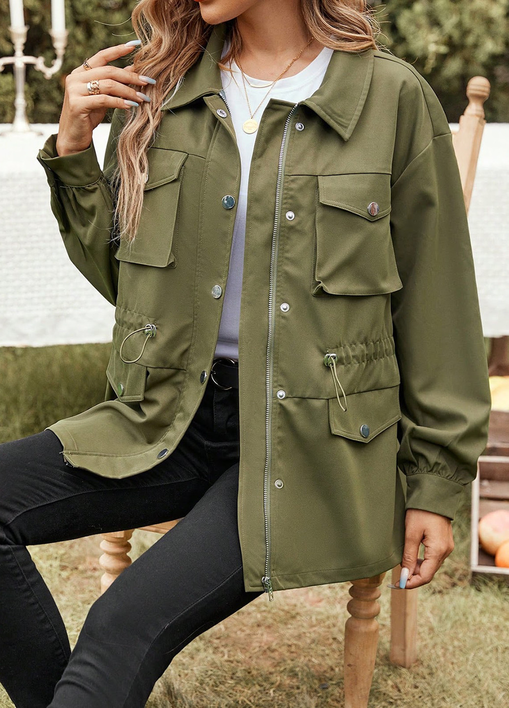 Куртка-рубашка SHEIN (324630442)