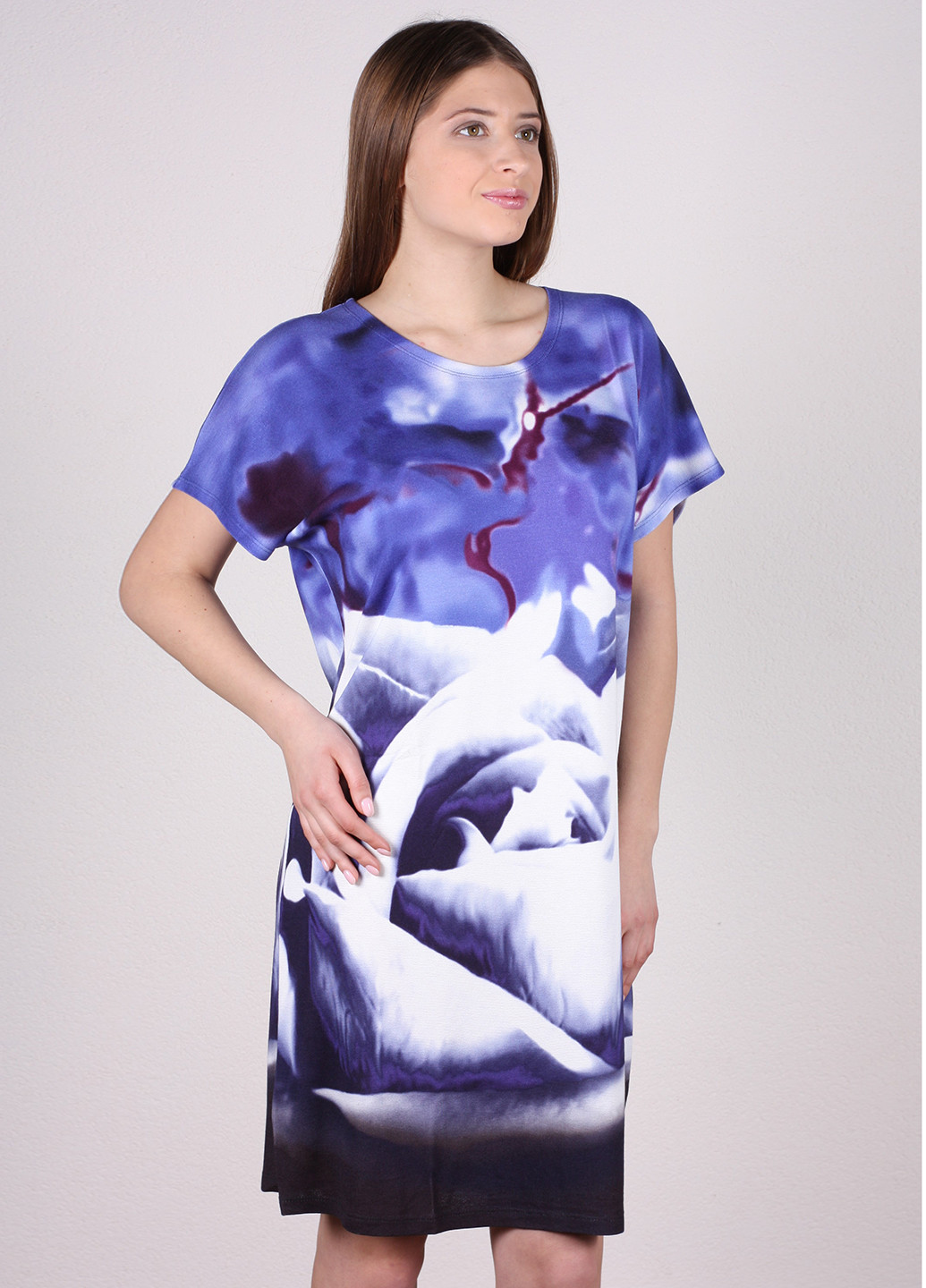 Синя кежуал платье LeeKosta з абстрактним візерунком