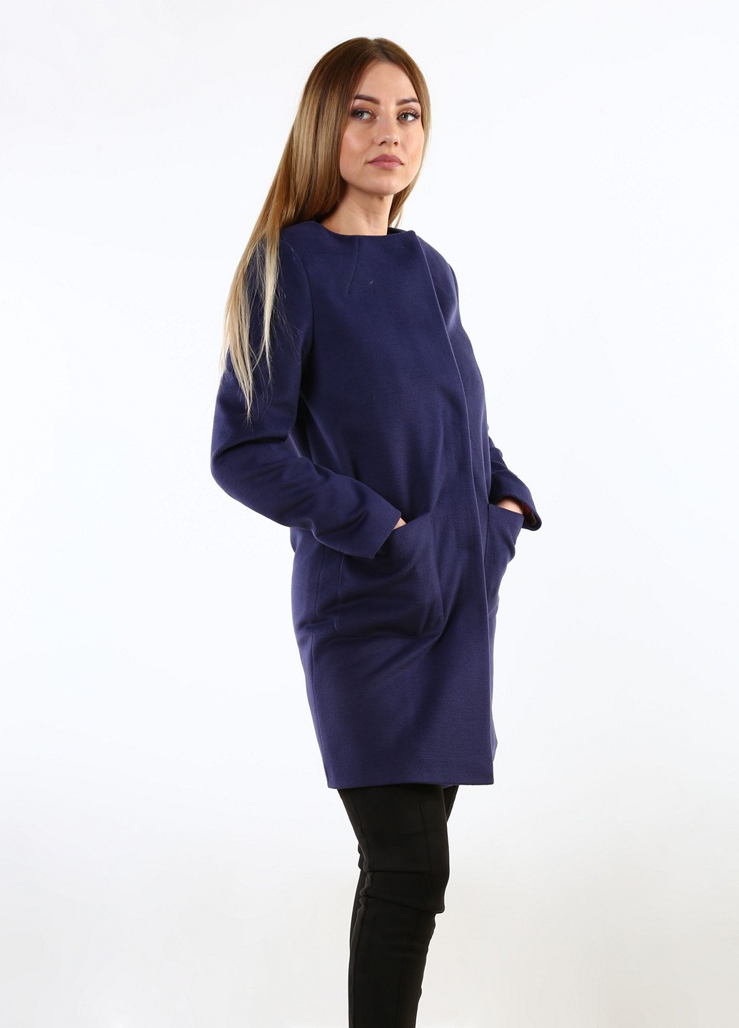 Синее демисезонное Пальто InDresser