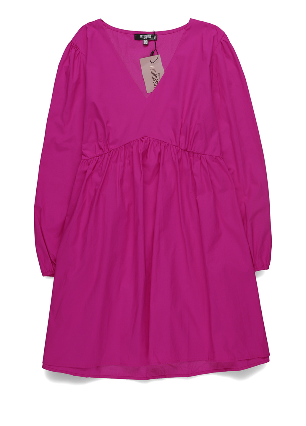 Фуксиновое (цвета Фуксия) кэжуал платье а-силуэт Missguided однотонное