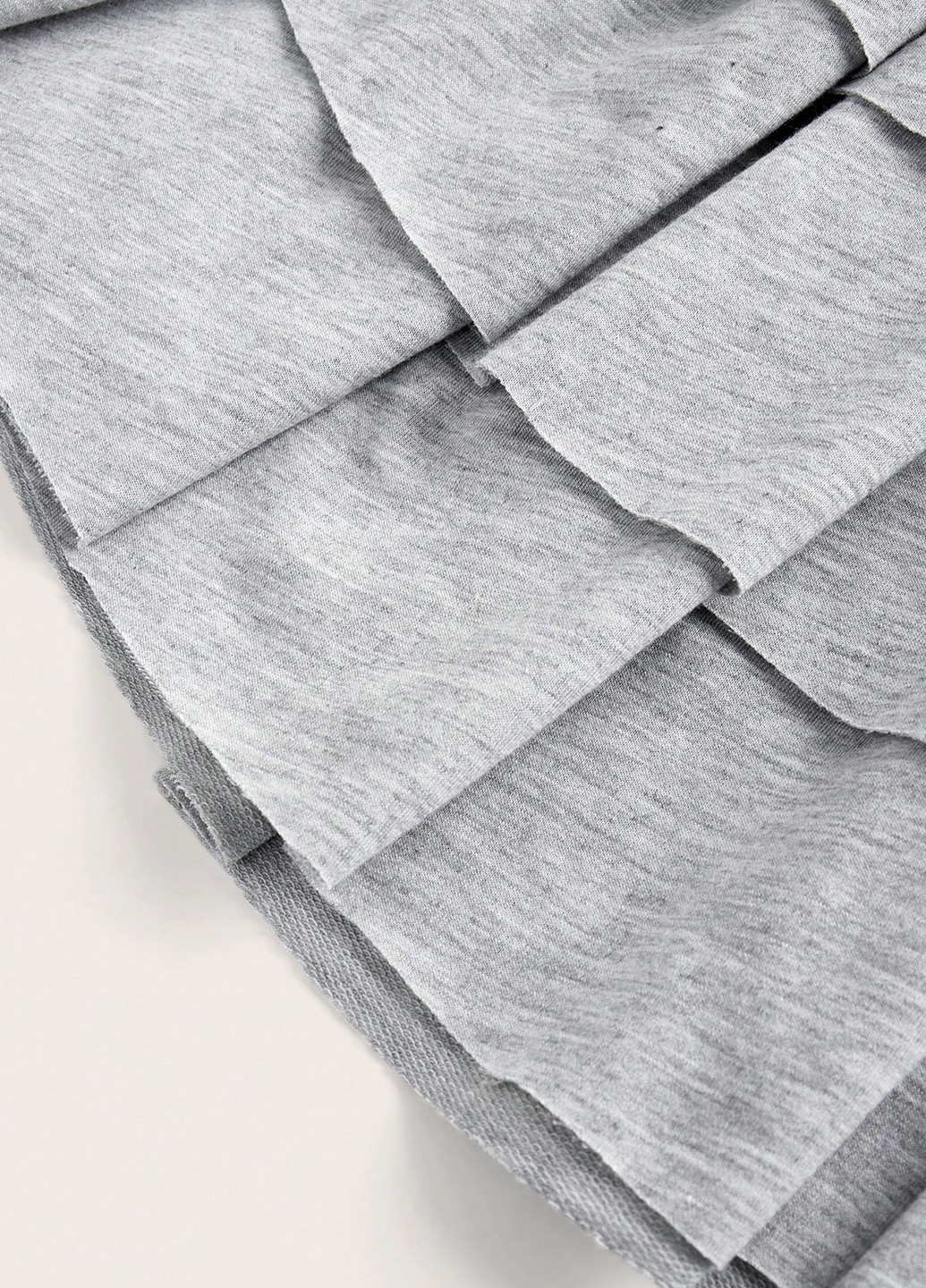 Светло-серая кэжуал меланж юбка SHEIN клешированная, а-силуэта (трапеция)