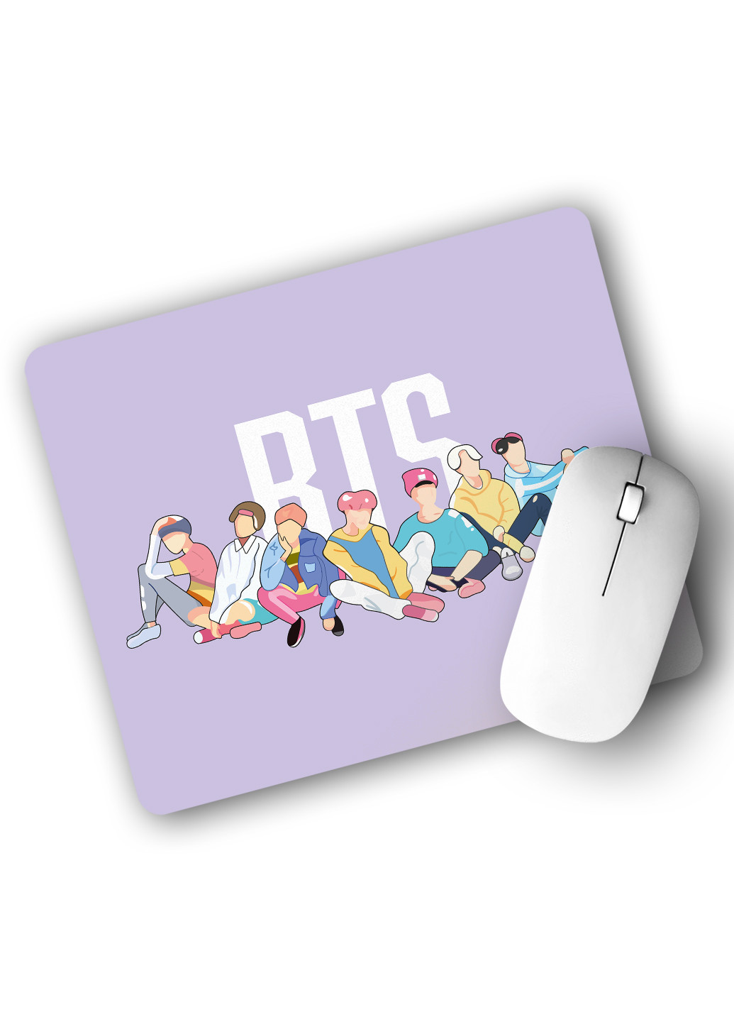 Килимок для мишки БТС (BTS) (25108-1061) 22х18 см MobiPrint (222995202)