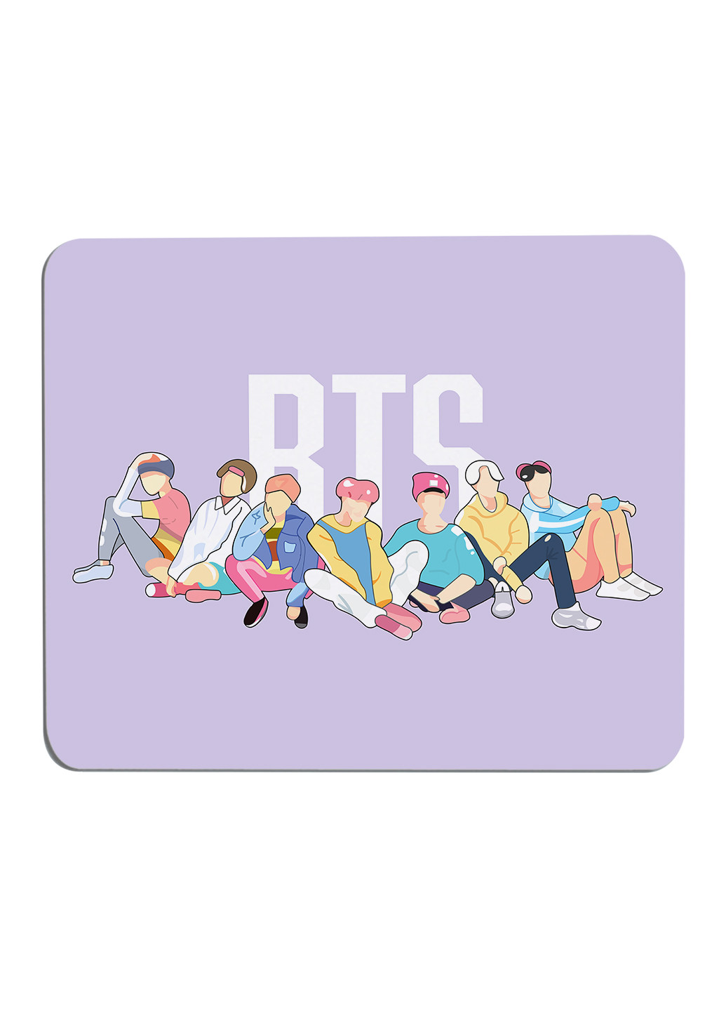 Килимок для мишки БТС (BTS) (25108-1061) 22х18 см MobiPrint (222995202)