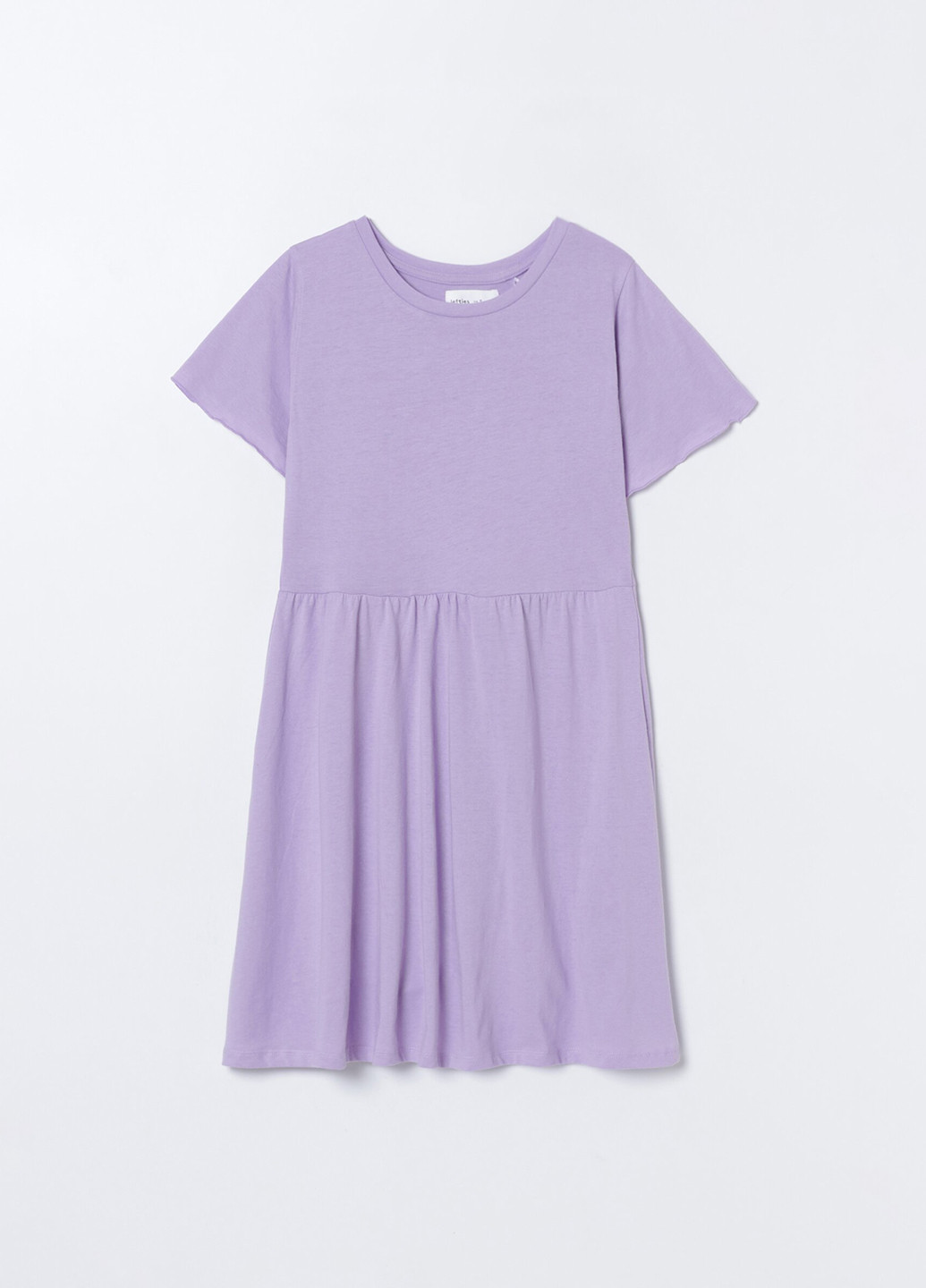 Сиреневое кэжуал платье платье-футболка Lefties однотонное