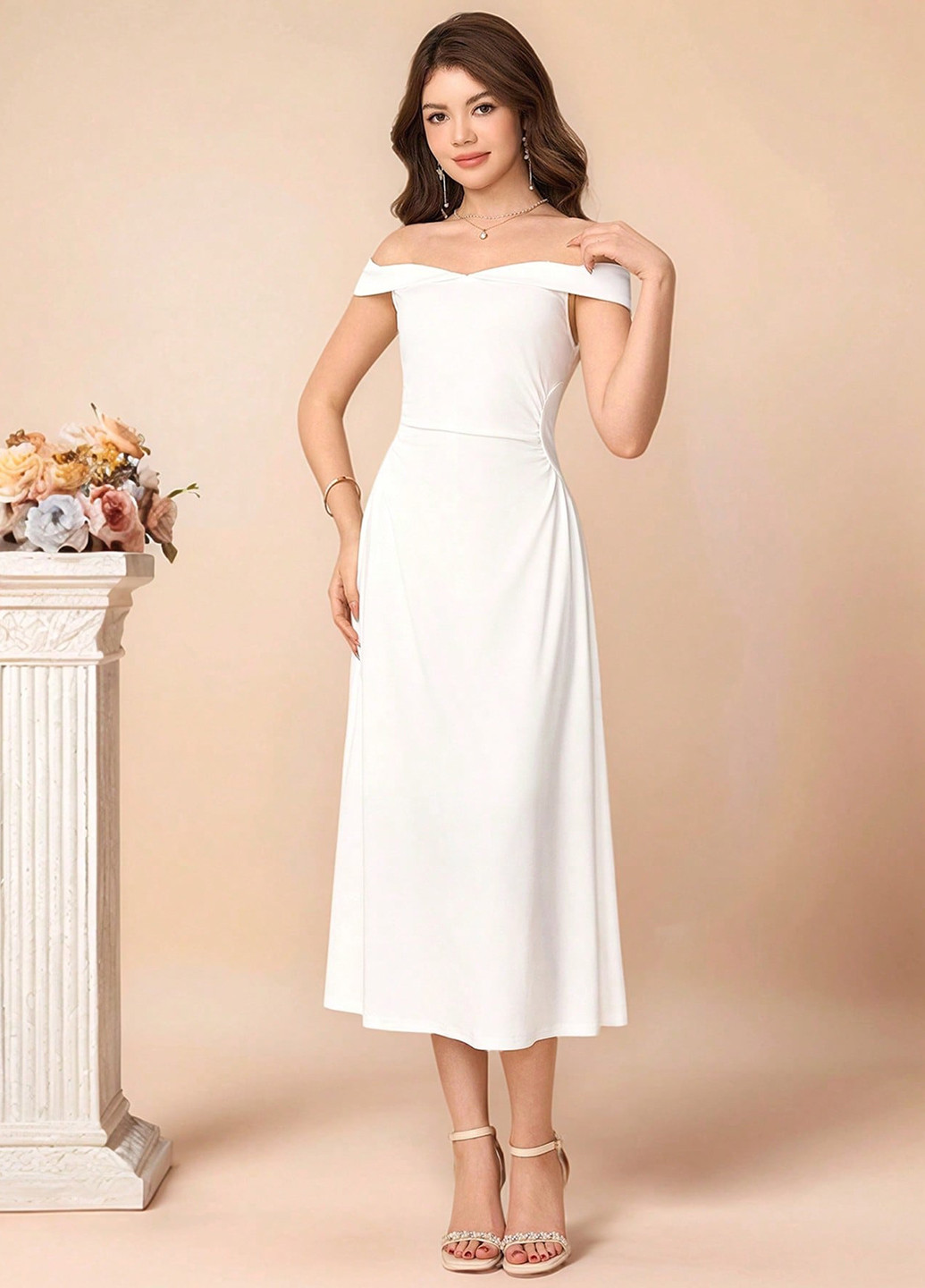 Белое платье SHEIN (364846522)