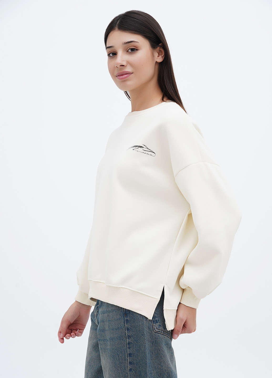 Молочный свитшот M@C рисунок без декора (303884420)