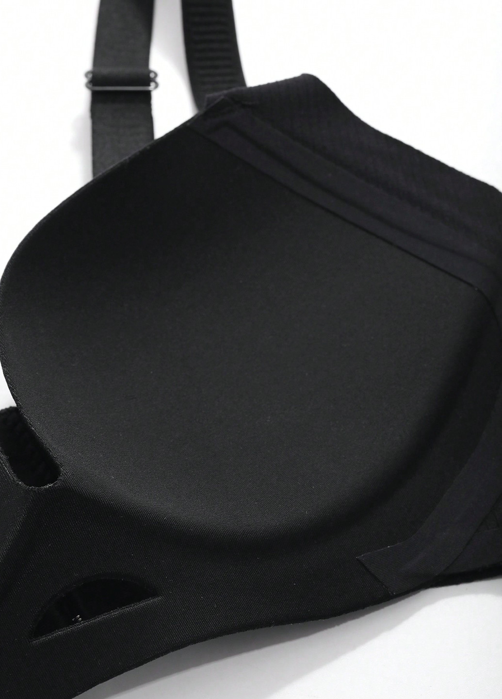 Чёрный корбей бюстгальтер SHEIN без косточек полиамид