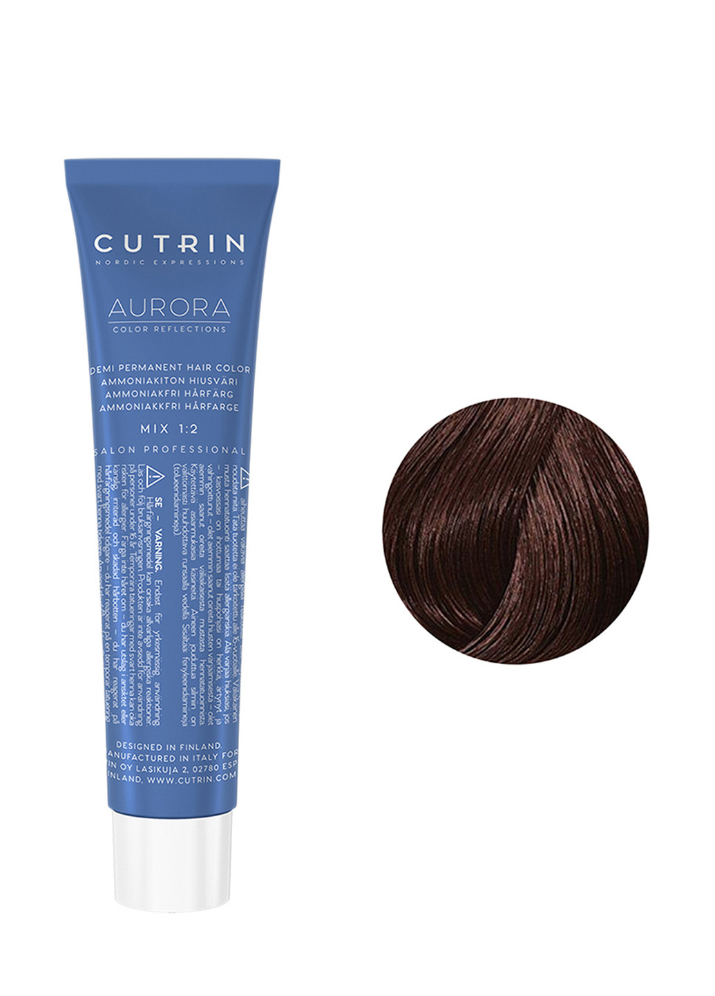 Краска для волос безамиачная 5.75 Мятный шоколад, 60 мл Cutrin (187118959)