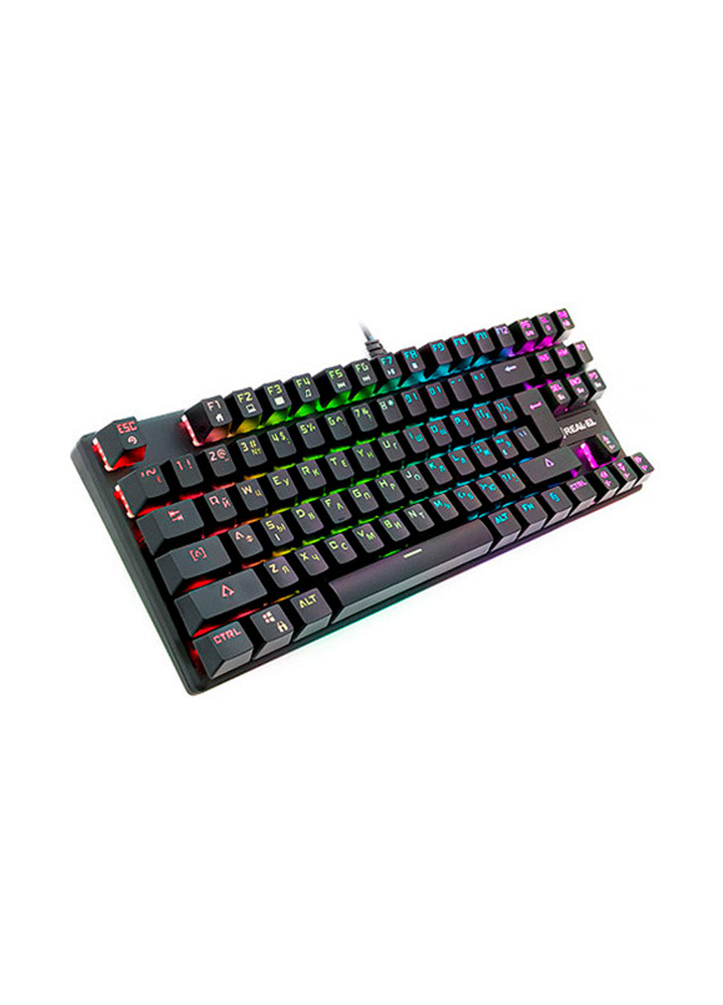 Клавиатура Black USB Real-El m28 rgb tkl (134154255)